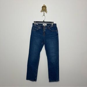 Reformation Julianna Mid Rise Zip Front Jeans 26